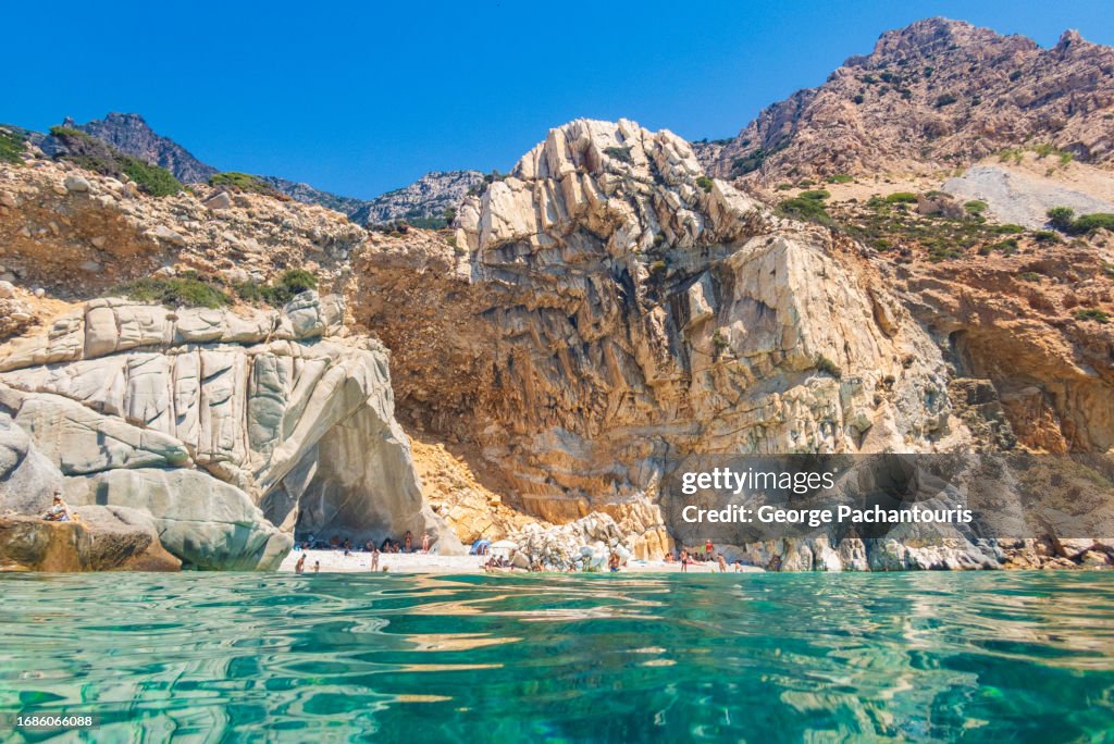 Seychelles beach on Ikaria island, Greece
