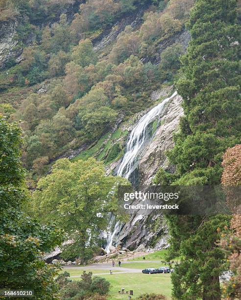powerscourt waterfall, co. wicklow - powerscourt estate stock pictures, royalty-free photos & images