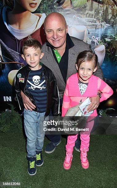 Aldo Zilli and children attend the Gala Screening of 'Epic' at Vue West End on May 12, 2013 in London, England.