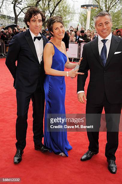 Stephen Mangan, Tamsin Greig and Matt Leblanc attend the Arqiva British Academy Television Awards 2013 at the Royal Festival Hall on May 12, 2013 in...
