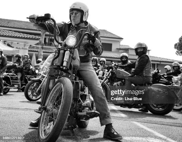 bikers and harley-davidson motorcycles. - harley street stock pictures, royalty-free photos & images