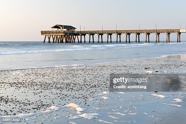 tybee island beach - tybee island bildbanksfoton och bilder