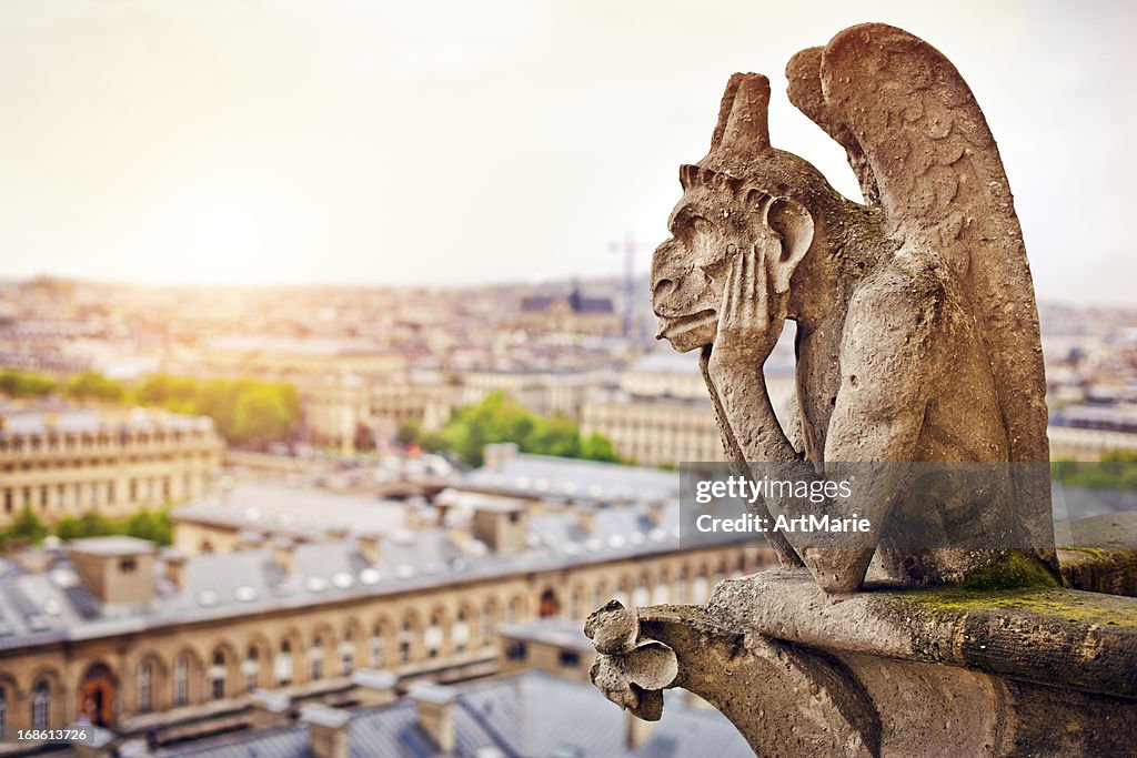 Gargoyle on Notre Dame Cathedral, France