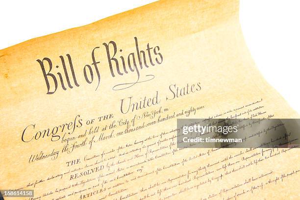 bill of rights congres der ungebunden staaten - us constitution stock-fotos und bilder