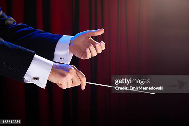 music conductor - orchestra director stock pictures, royalty-free photos & images