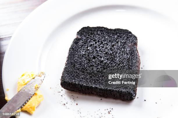 burned toast - burnt bread stock pictures, royalty-free photos & images