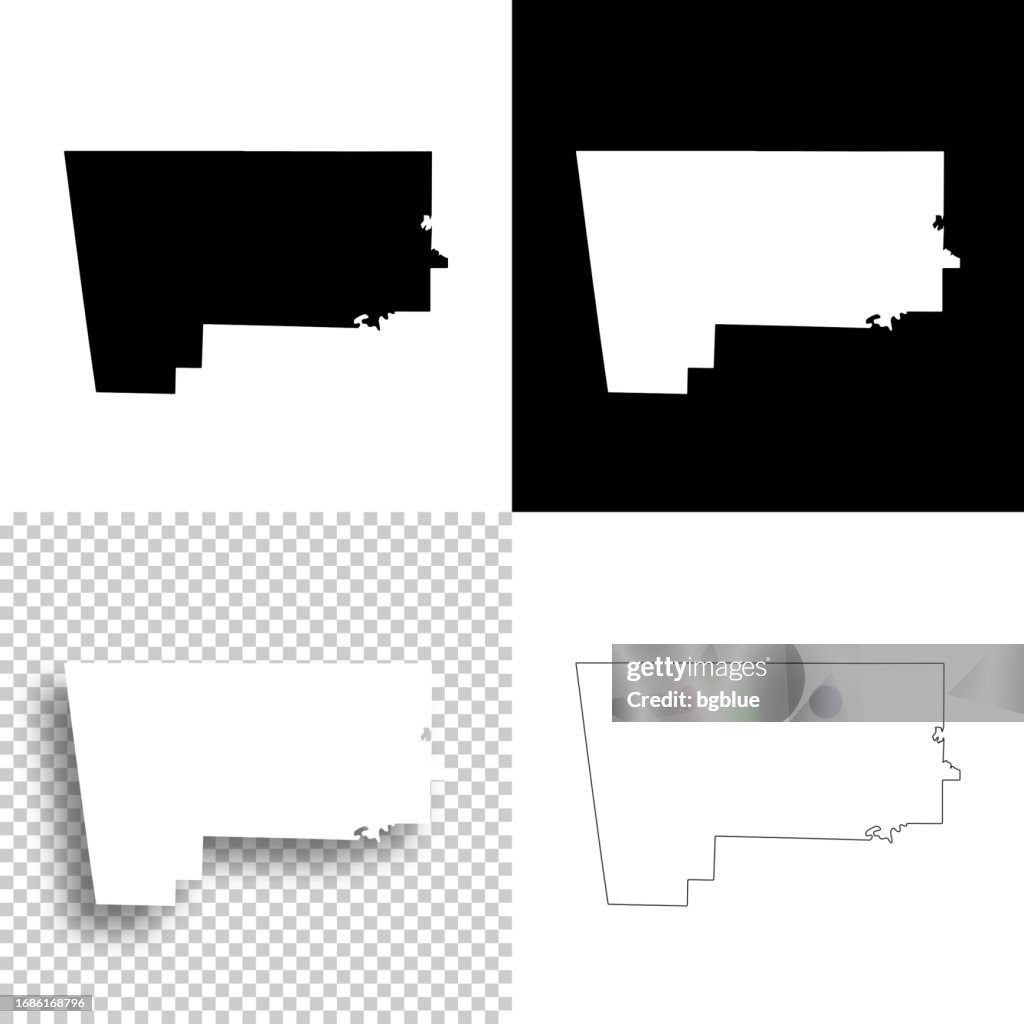 Benton County, Arkansas. Maps for design. Blank, white and black backgrounds