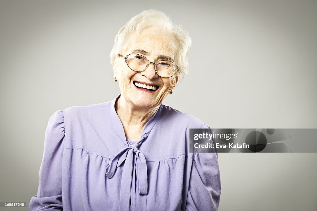 Happy senior woman