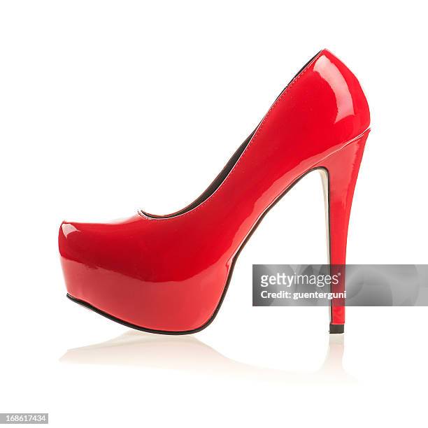 fashionable high heels with extreme platform sole - platform shoe stock pictures, royalty-free photos & images
