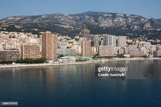 skyline di monte carlo - montecarlo foto e immagini stock