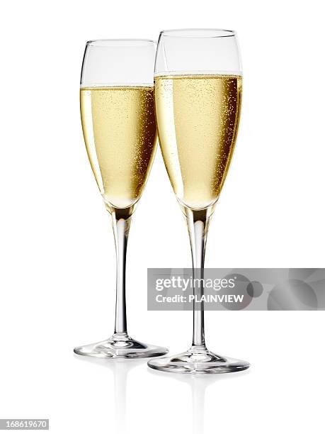 champagne - champagne glass stockfoto's en -beelden