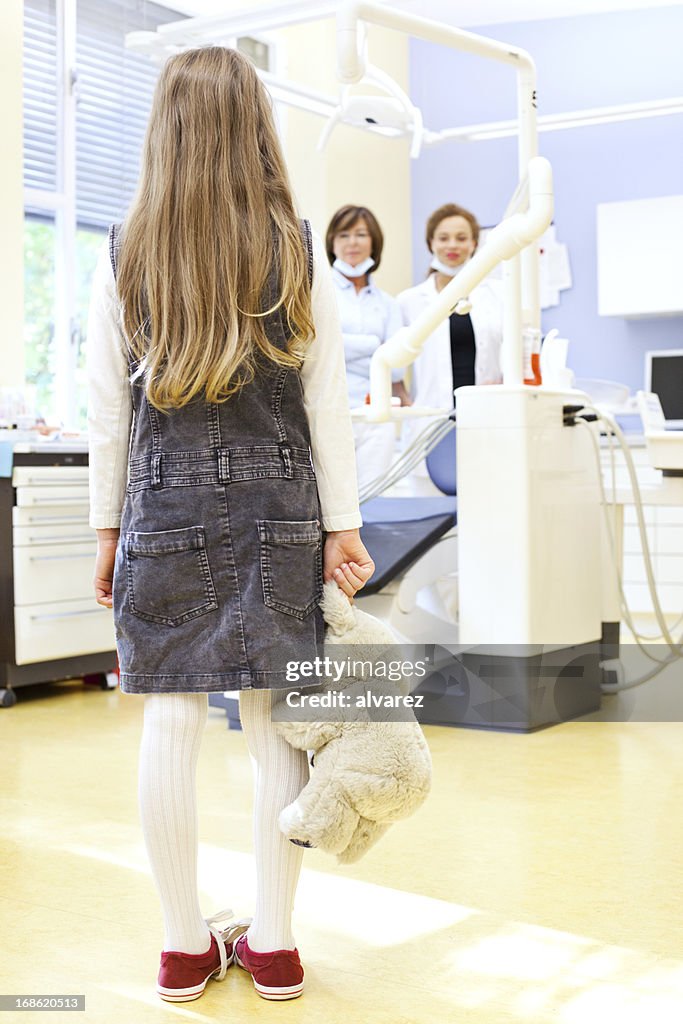 Child afraid of the dentist