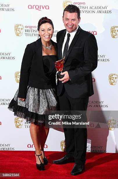 Jessie Wallace and Shane Richie with their Best Soap award for Eastenders during the Arqiva British Academy Television Awards 2013 at the Royal...