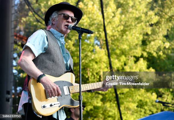 Tommy Heath of Tommy Tutone performs during the "I Want My 80's" tour at Ironstone Amphitheatre on September 16, 2023 in Murphys, California.