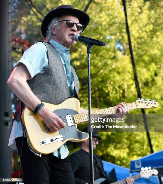 Tommy Heath of Tommy Tutone performs during the "I Want My 80's" tour at Ironstone Amphitheatre on September 16, 2023 in Murphys, California.