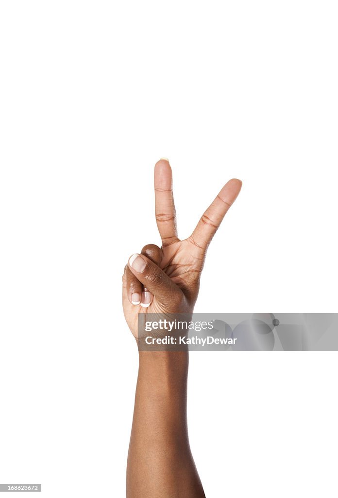 Letter V in American Sign Language