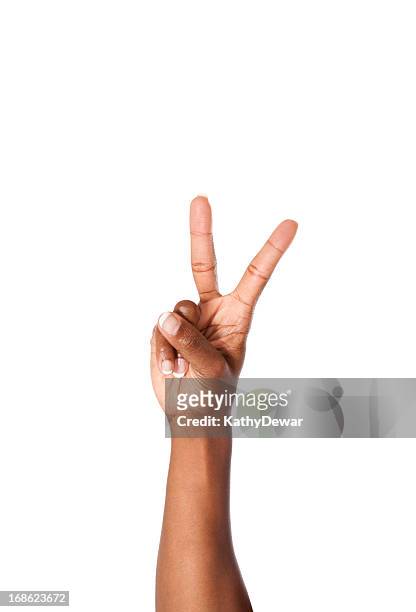 letter v in american sign language - two fingers stock pictures, royalty-free photos & images