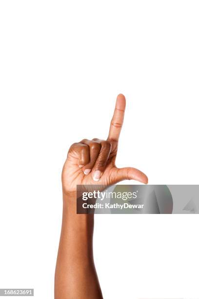 letter l in american sign language - american sign language stock pictures, royalty-free photos & images