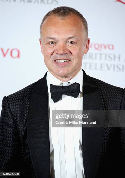 Graham Norton with his Best Entertainment Programme award during the Arqiva British Academy Television Awards 2013 at the Royal Festival Hall on May...