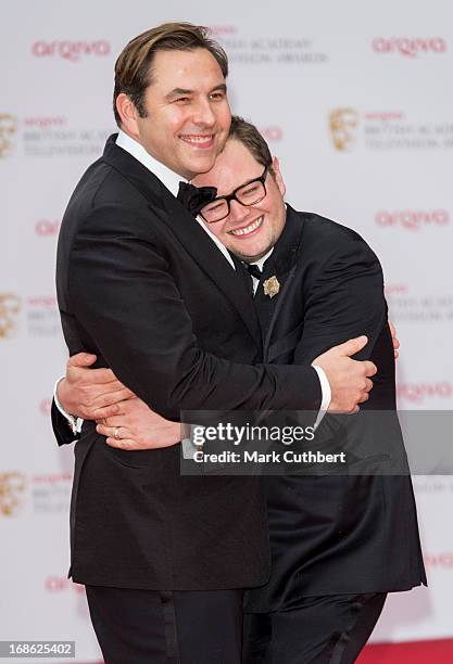 Alan Carr and David Walliams attend the Arqiva British Academy Television Awards 2013 at the Royal Festival Hall on May 12, 2013 in London, England.