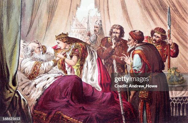 shakespeare - king lear - william shakespeare king lear stock illustrations