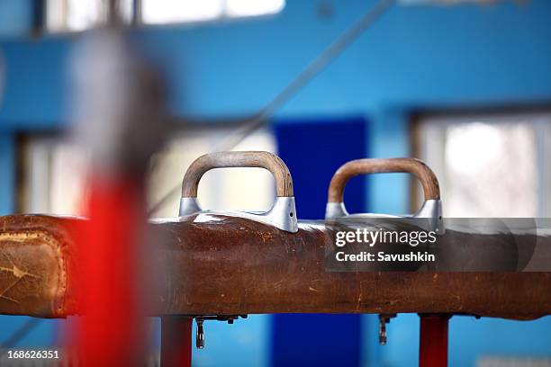 pommel horse - gymnastics equipment stock pictures, royalty-free photos & images