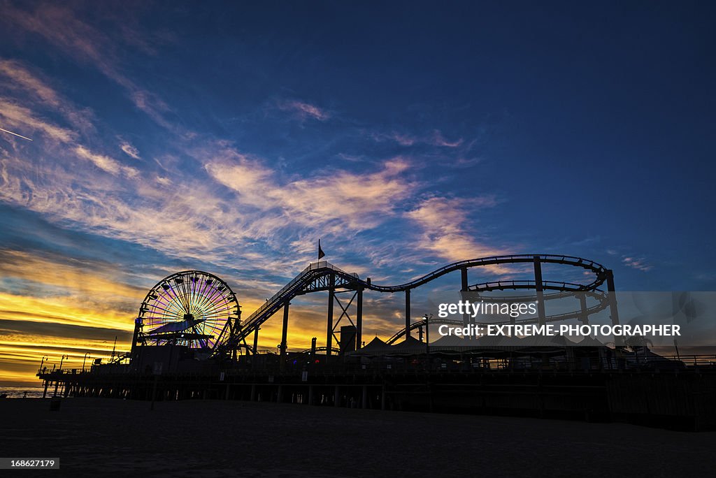 Atardecer en el muelle de Santa Monica