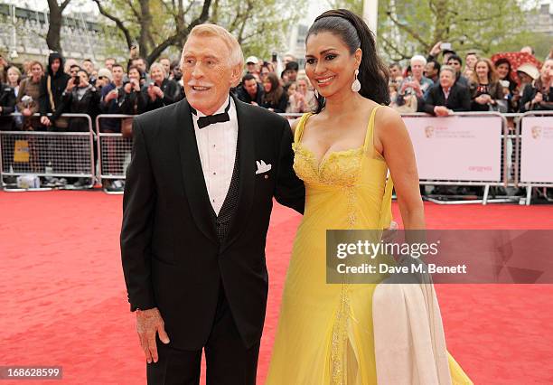 Sir Bruce Forsyth and Wilnelia Forsyth attend the Arqiva British Academy Television Awards 2013 at the Royal Festival Hall on May 12, 2013 in London,...