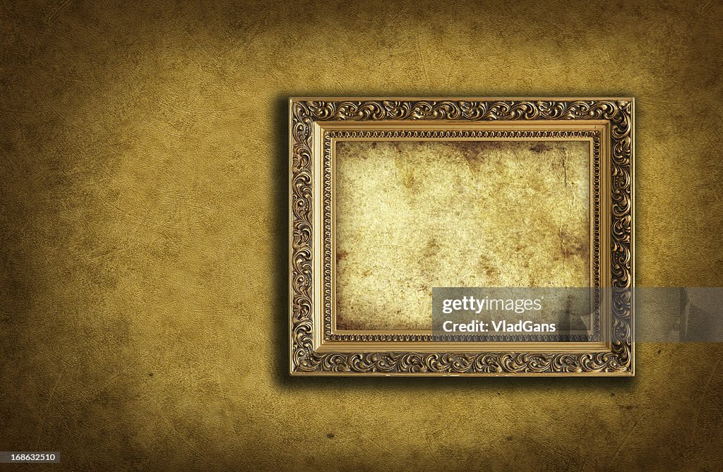 Wallpaper with empty picture frame