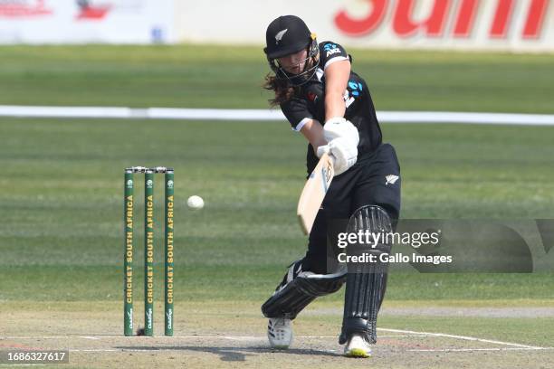 Izzy Gaze of NZ during the ICC Women's Championship, 1st ODI match between South Africa and New Zealand at JB Marks Oval on September 24, 2023 in...