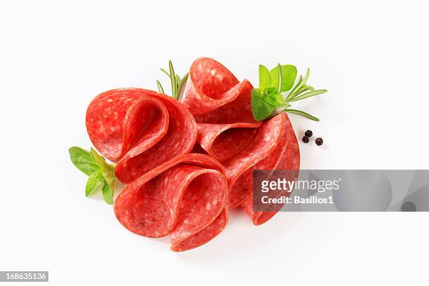 salami rosen - salami stock-fotos und bilder
