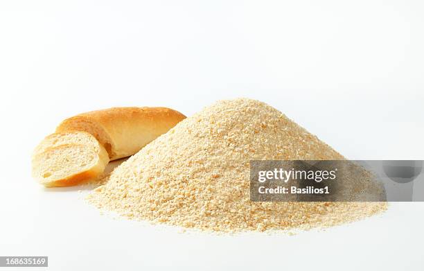 breadcrumbs heap and roll - breadcrumbs stock pictures, royalty-free photos & images