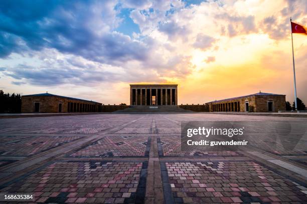 anitkabir at dusk - ataturk mausoleum stock pictures, royalty-free photos & images