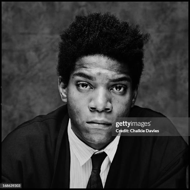 American artist Jean Michel Basquiat , London, 1984.