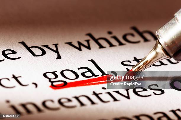 Red Underscore Emphasizes The Word Goal In Business Document High-Res Stock  Photo - Getty Images