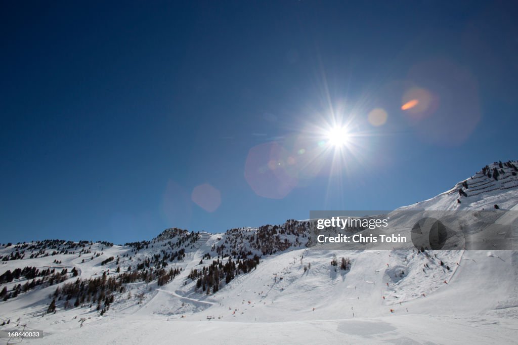 Snowy ski resort