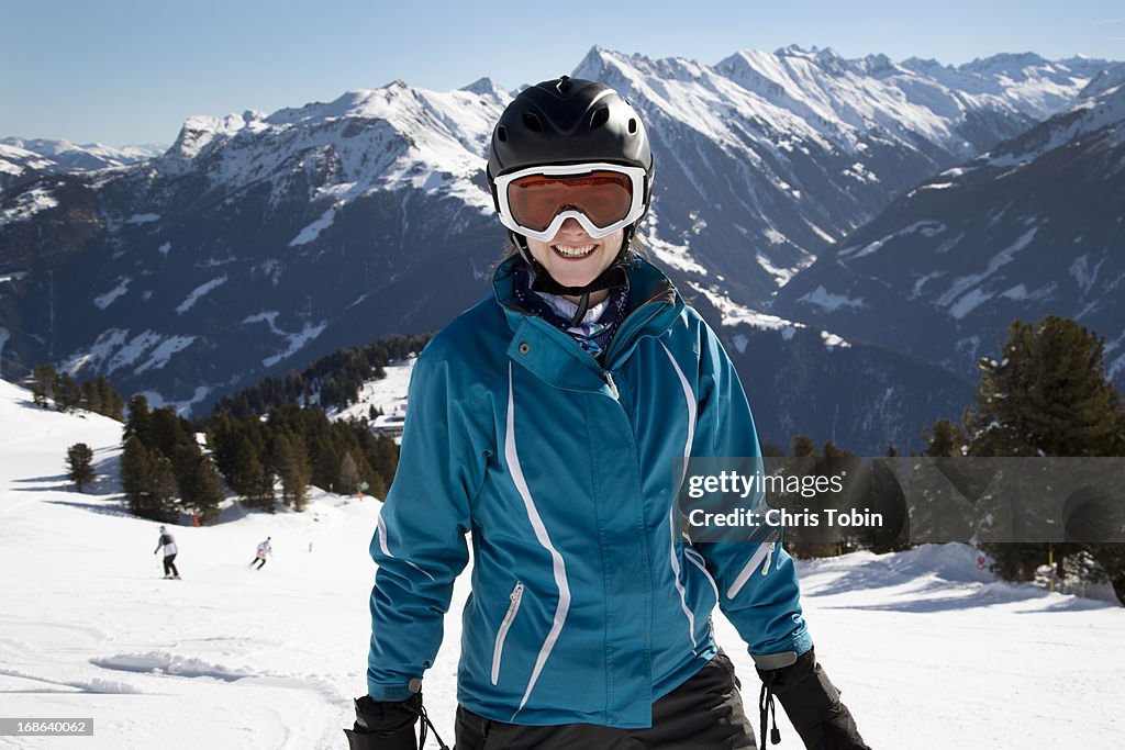 Young woman at ski resort
