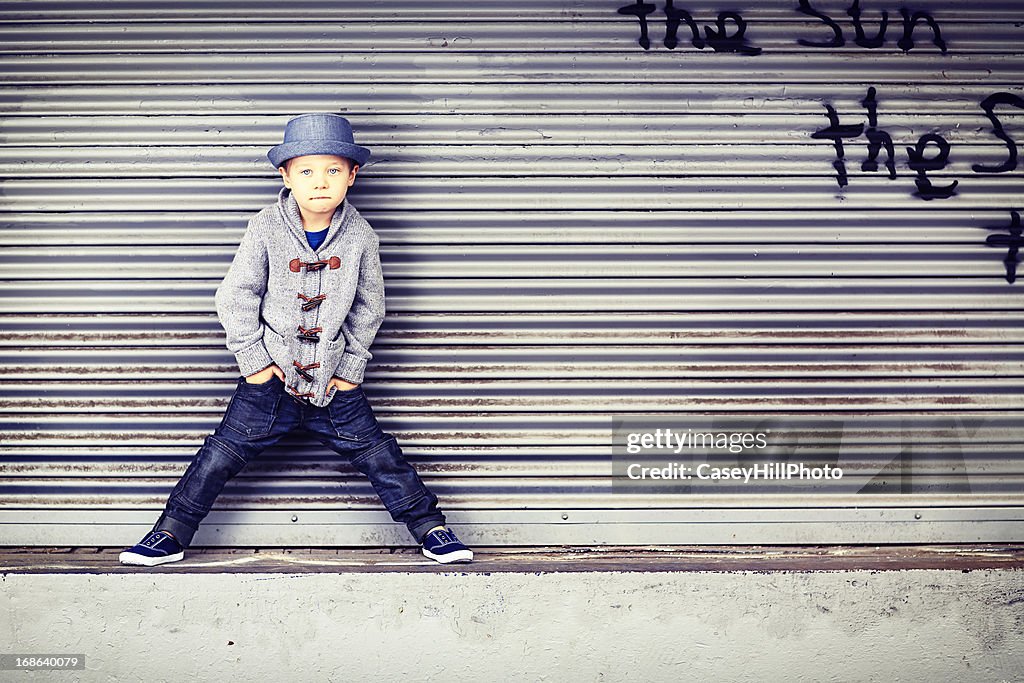 Little Boy on Loading Dock
