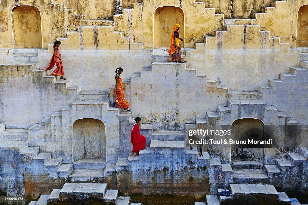 India, Rajasthan, Jaipur, water tank for rain