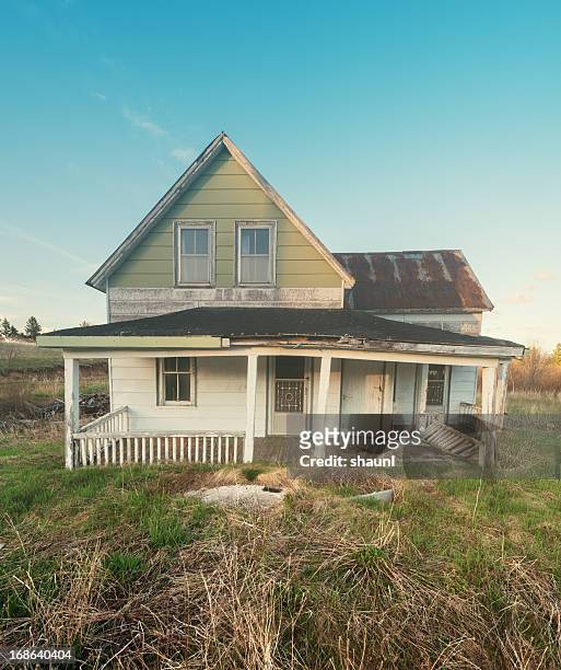 sagging front porch - run down stock pictures, royalty-free photos & images