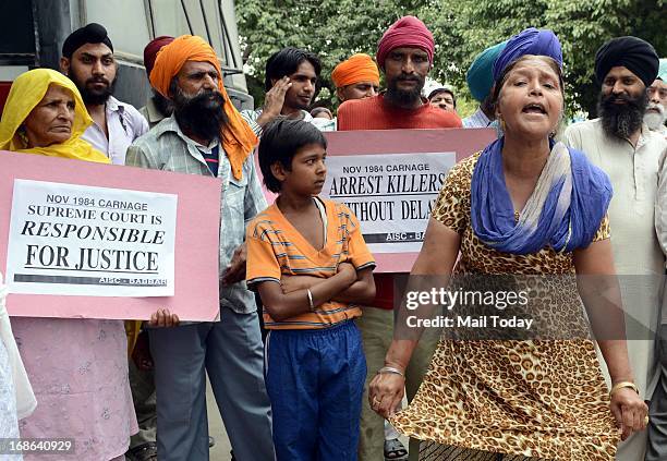 84 Riots Protest Demanding Justice For 1984 Riots Victims Photos and Premium ...