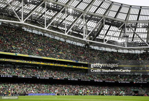 Dublin , Ireland - 23 September 2023; A general view of Aviva Stadium during the UEFA Women's Nations League B1 match between Republic of Ireland and...