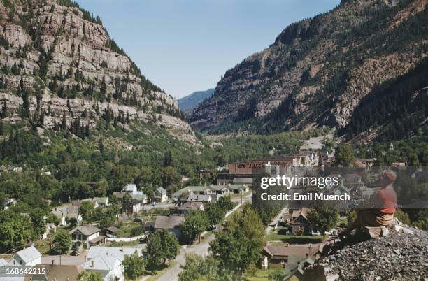 Main Street, Ouray, San Juan Mountains, Colorado, circa 1962.
