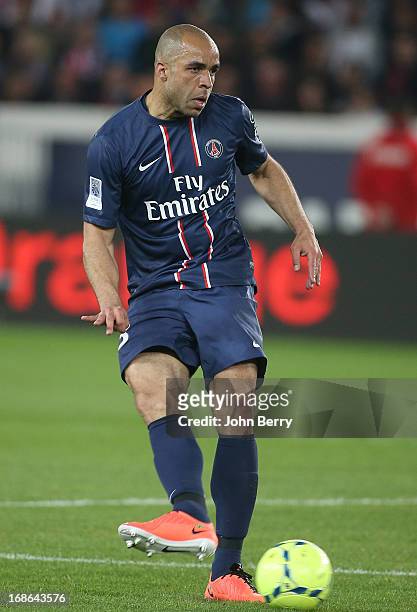 Alex Dias Da Costa of PSG in action during the Ligue 1 match between Paris Saint-Germain FC and Valenciennes FC at the Parc des Princes stadium on...