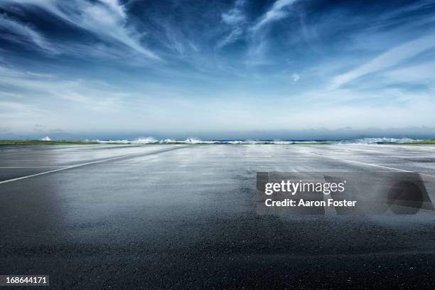 ocean carpark - asphalt stock pictures, royalty-free photos & images