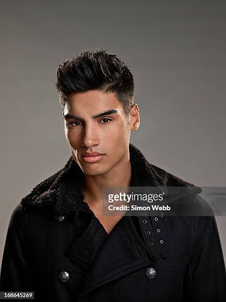 Member of boy band The Wanted, Siva Kaneswaran is photographed for their Arena Tour Programme on January 11, 2012 in London, England.