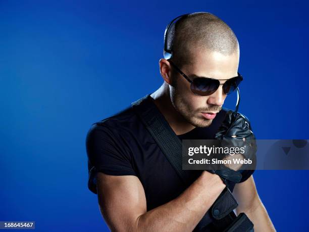 Member of boy band The Wanted, Max George is photographed for their Arena Tour Programme on January 11, 2012 in London, England.