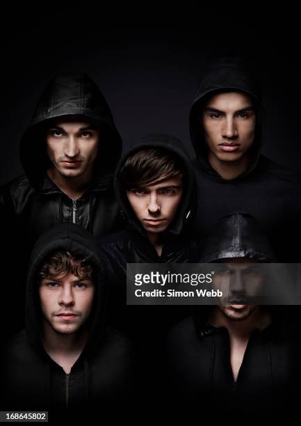 Pop band The Wanted are photographed for their Arena Tour Programme on January 11, 2012 in London, England.