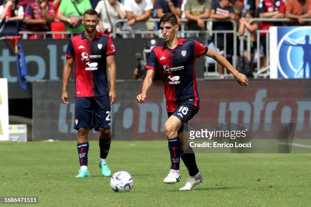 Matteo PRATI OF cAGLIARI IN ACTION during the Serie A TIM match between Cagliari Calcio and Udinese Calcio at Sardegna Arena on September 17, 2023 in...