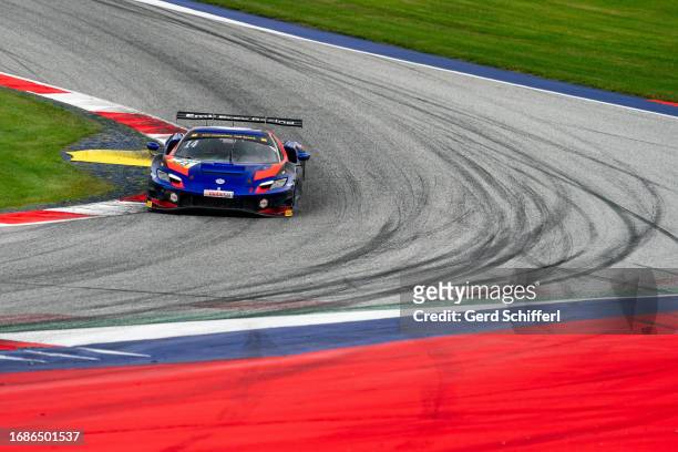 Jack Aitken from Great Britain in his Ferrari 296 GT3 by Emil Frey Racing during the DTM qualifying at Red Bull Ring on September 24, 2023 in...